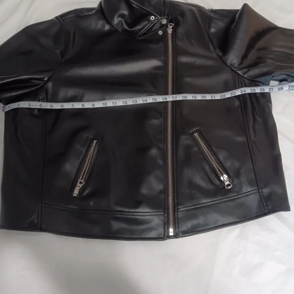 Torrid Asymmetrical Black Faux Leather Moto Jacket - Picture 10 of 12